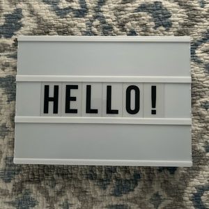 Light up letter board